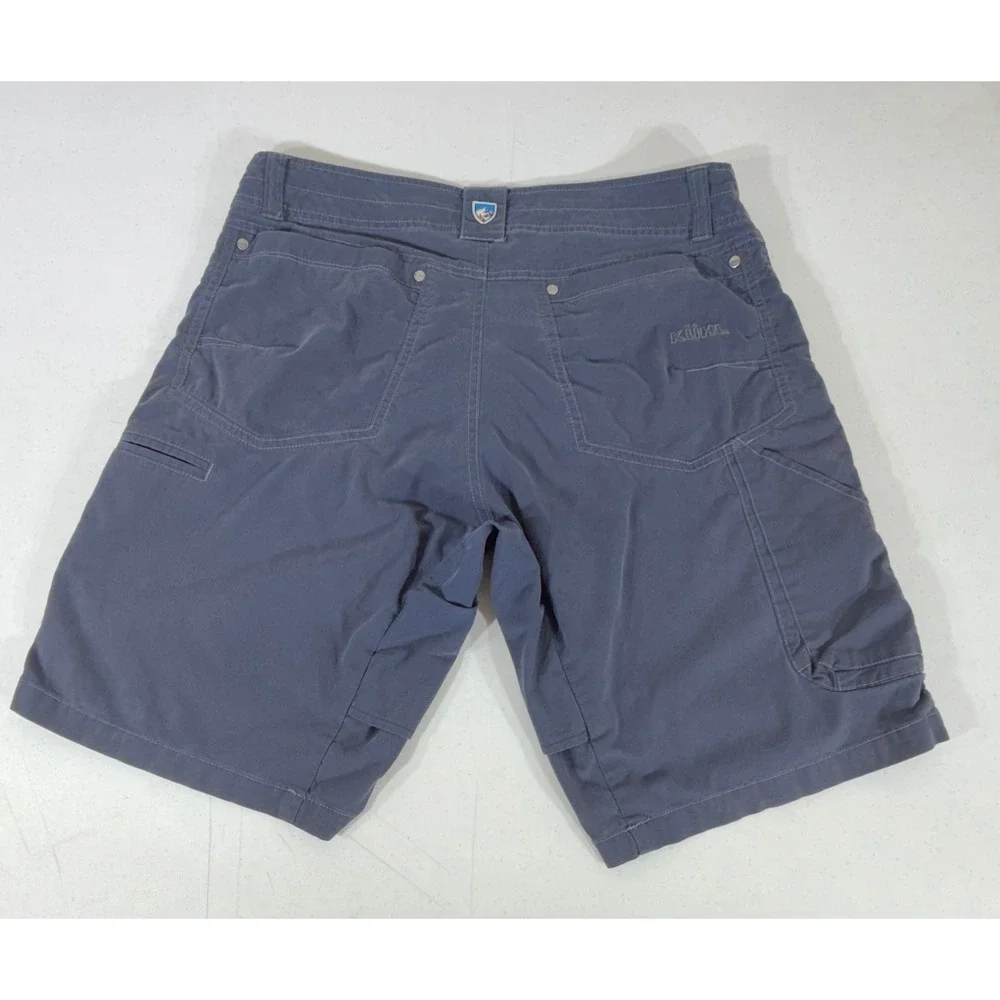 KUHL Radikl Shorts 32 Blue Vented Crotch Hiking Outdoor Utility Gorpcore Casual